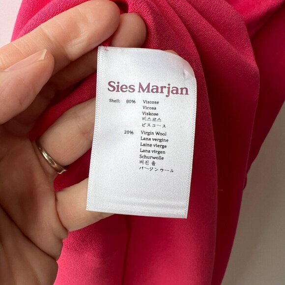 Sies Marjan Paloma draped crepe midi dress, pink, Size 2 - Picture 13 of 14